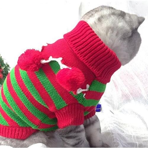 Polyester Practical Warm Cat Sweater Lightweight Pet Apparel Two-leg for Autumn