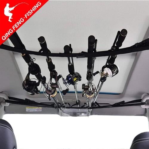 Adjustable on-board fishing rod holder car fixed belt Fishing rod strap portable fishing rod placement rack Car built-in rack