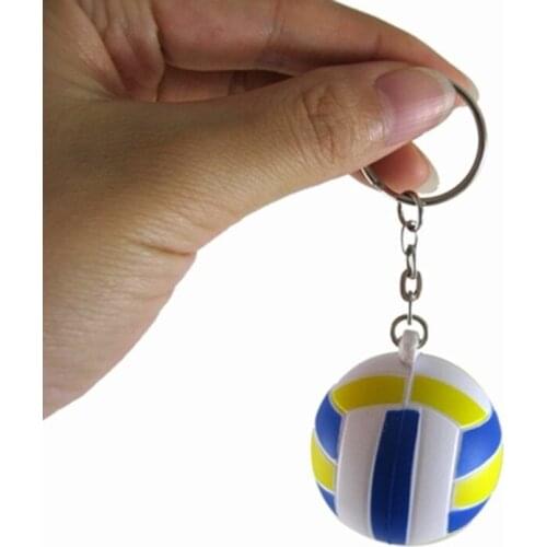 Mobile Phone Accessories Cute Blue Rubber Mini Volleyball Keychain Strap Lanyard for IPhone 11 Pro Max XS XR X 10 8 7 Plus SE 2
