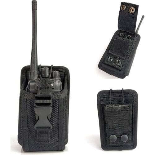 Tactical Radio Pouch Two Way Walkie Talkie Holder Waist Belt Bag Nylon Portable Interphone Holster Magazine Pouch Hunting Pack