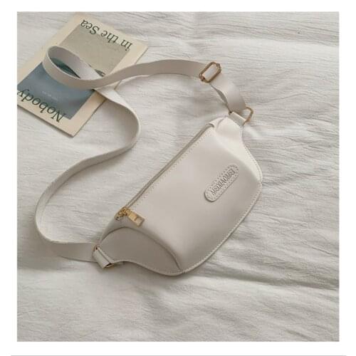 Womens Bag Trend 2021 Waist Belt Bag Bananas Shoulder Bags Pure Color Leather Designer Chest Bag Female Handbag Shopper Purse