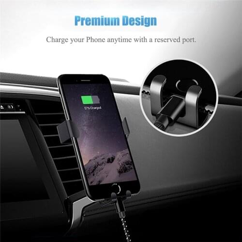 Y Type Vent Holder For Your Mobile Phone Gravity Phone Holder Auto Stand Telefon Gps Support For iPhone Xiaomi Huawei Samsung