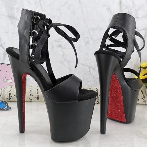 Leecabe Glitter 20cm/8inches Color pole dance sandals lady shoe high heel platform dance shoes