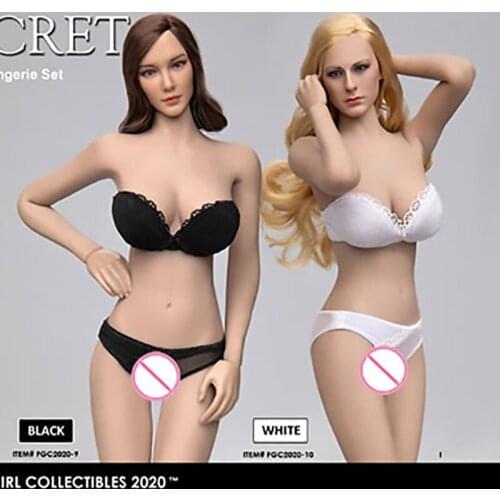 FGC2020 1/6 Female Tube top Strapless Bra & Panty Set & Sheer Robe Cloth For 12" Female Action Figure Body