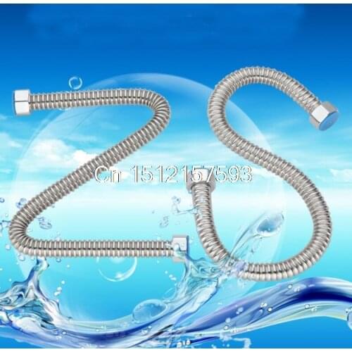 1m-8meter 3/4" Female BSP 304 Stainless Steel High-Voltage Explosion-Proof Corrugated Pipe Hard Tube Inlet Outlet Cold Hot Water