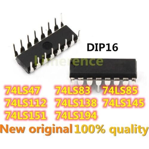 10pcs 74LS47 SN74LS47N 74LS83 74LS85 74LS112 SN74LS112 74LS138 SN74LS138N 74LS145 SN74LS145N 74LS151 SN74LS151 74LS194 DIP16