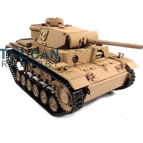 100% Metal Mato 1/16 Panzer III RTR RC Tank Infrared Barrel Recoil Yellow 1223 TH00659