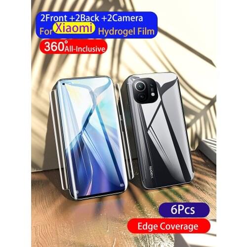 Front Back Screen Protector For Xiaomi 10 11 Ultra Lite Full Coverage All-Inclusive Soft Hydrogel Film Mi 9 CC9Pro Redmi K20 Pro