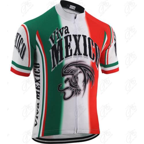 3 style Mexico Country Team Cycling Jersey Mens Short Sleeve Bicycle Clothes MTB Quick-Dry Bike Jersey maillot ropa ciclismo