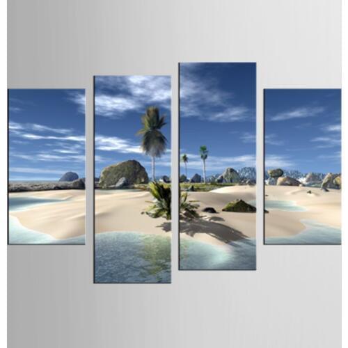 4 Pieces/set Beach Views Wall Art For Wall Decor Home Decoration Picture Paint On Canvas Print Canvas Painting Unframed