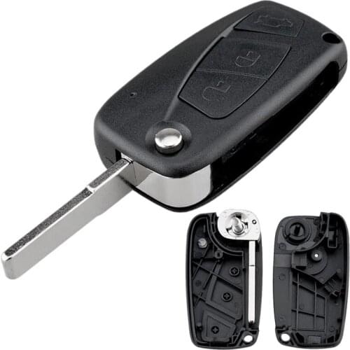 3 Buttons Car Key Fob Case Shell Flip Folding Automobile Remote Cover Replacement Fits for FIAT Punto Ducato Panda Idea