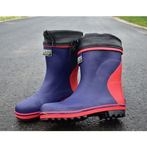 Mens Anti-Slip Deodorant Spring and Summer Fishing Labor Safety Construction Site Mens Rainshoes Rain Shoes Rubber Shoes 36-50