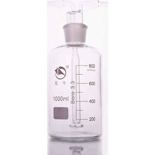 Monteggia gas washing bottle ,Capacity 1000ml,Lab Glass Gas Washing Bottle muencks,Shisha hookah