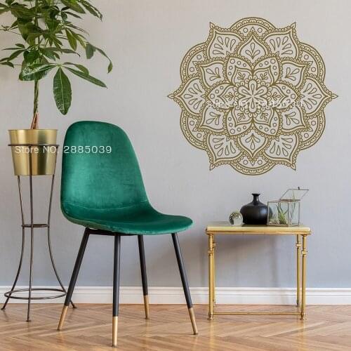 Indian Style Design Mandala Wall Sticker Boho Vinyl Decals Bohemian Bedroom Decor DIY Half Mandala Ideas Wallpapers New LC1782