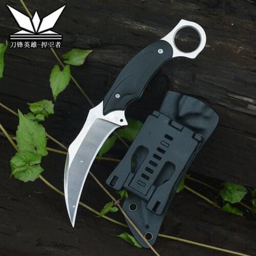 KARAMBIT OUTDOOR FIXED BLADE KNIVES D2 Steel Tanto Precision Field Tactical Knifes Bushcraft Camping Hunting EDC Utility TOOL