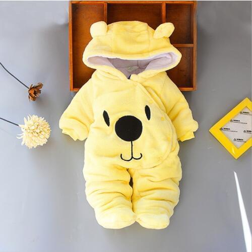 Winter baby boys girls clothing leopard Fleece jumpsuit set for newborn baby boy girl outfits overalls rompers coat clothes sets