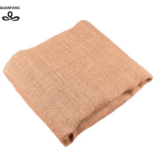 QUANFANG Natural environmental jute fabric linen For DIY handmade tablecloth storage bag Christmas decoration 50x160cm/pcs 5050
