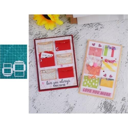 Envelope Metal Cutting Dies Stencil Template For DIY Scrapbooking Embossing Paper Cards Album Making Decorative Craft Dies Cut