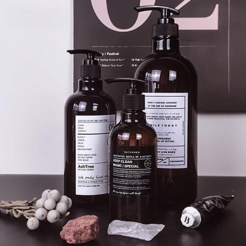 500ml Refillable Bottle For Shower Gel Liquid Soap Shampoo Lotion Press Bottle Shower Gel Refillable Bathroom Storage Bottle