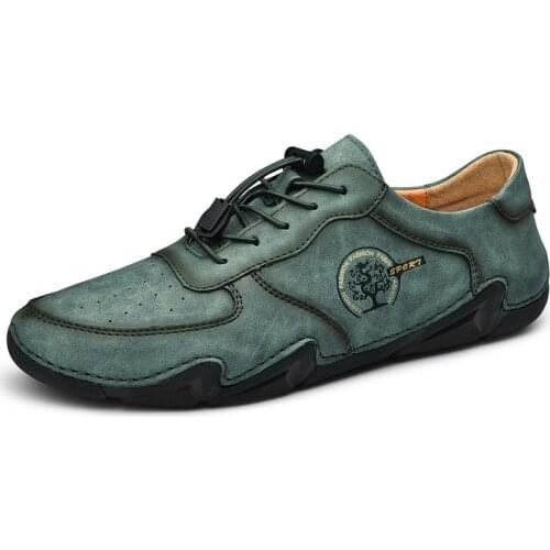 2021 New Fashion Driving Leather Shoes Men Autumn Comfy Handmade Moccasins Flats Man Shoes Outdoor Walking Men Casual Shoes