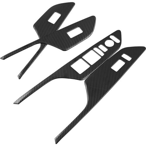 Carbon Fiber Window Switch Panel Sticker Cover Trim For Honda Civic 2016 2017 2018 2019