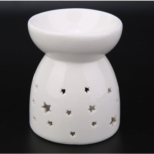Night Fragrance Lamp Ceramic Essence Oil Burner Candle Incense Aromatherapy Stove Light French Windows Tea Ceremony Decoration