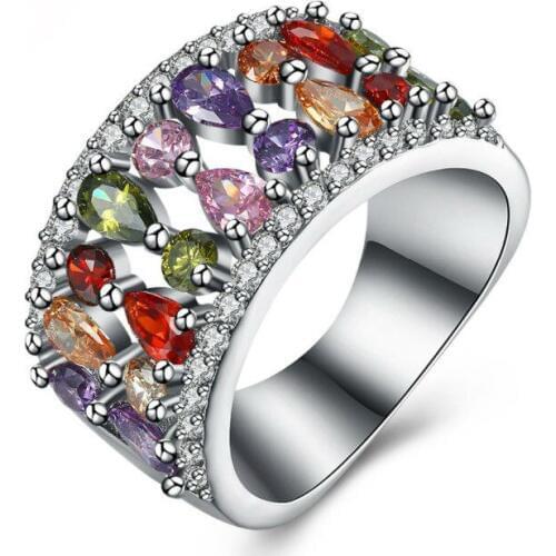 2021 New European fashion jewelry ring RING Female Crystal from Austrian for Woman Party as Romantic gifts