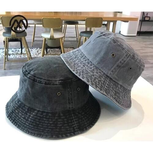 Bucket hat women solid color fisherman hat woman Panama hat Harajuku hat bob sun bucket hat outdoor shade retro fashion lady hat