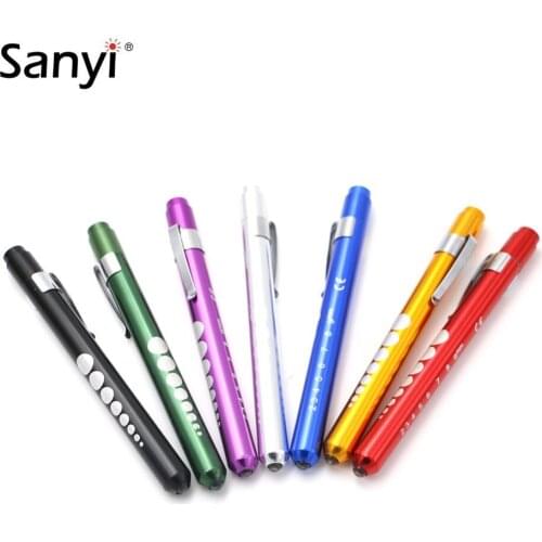 Portable LED Flashlight Work Light Medical First Aid Pen Light Torch Lamp With Pupil Gauge Measurements Doctor Nurse Diagnosis