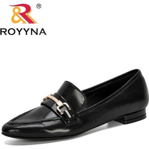 ROYYNA 2020 New Designers Microfiber Popular Women Shoes Pointed Toe Pumps Woman Dress Heels Boat Wedding Shoes Zapatos Mujer