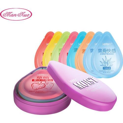 Man Nuo 8pcs/set Sex Lubricant Portable Lubricante Anal Lube Men Women Massage Oil Fruit Flavor Water Souble Lube Anal Gel Seks