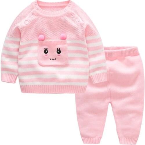 Spring and autumn sweater suit, newborn cardigan jacket, baby knitwear 9