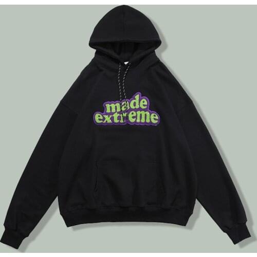 Hip Hop Letters Cotton Embroidery Long Sleeve Hoodie Sweatshirt Men Harajuku Autumn Casual Hooded Pullover Couple Unisex Hoodies