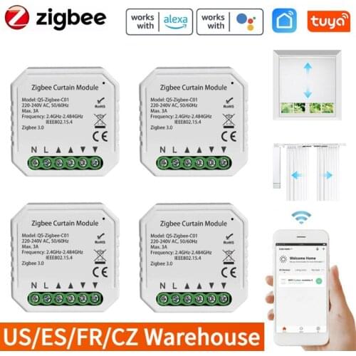Tuya ZigBee Intelligent WiFi Curtain Module Home DIY Household Home Multifunction Tool Compatible with Amazon Alexa Google Home