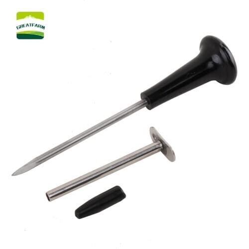 Veterinary Gastric Exhaust Needle Stainless Steel Trocar Rumen Puncture Needle Cattle Puncture Flatulence Veterinary Instrument