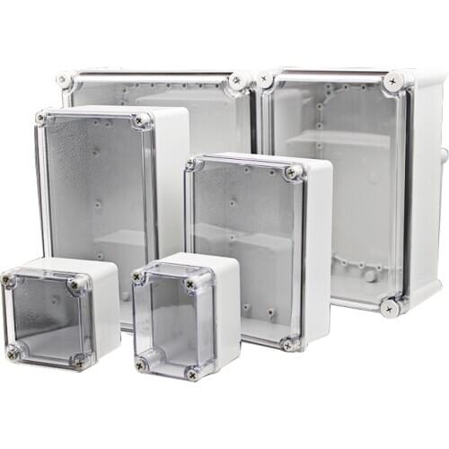 Waterproof junction box IP67 outdoor electrical box transparent cover ABS plastic sealed box waterproof box instrument box