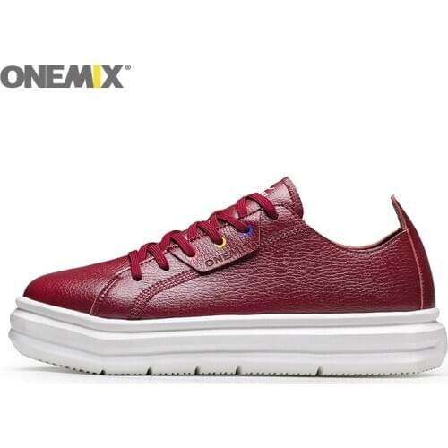 Onemix Women Running Shoes Increasing 5 CM EVA Outsole Micro Fabric Leather Light Female Casual Sport Shoes Outdoor Sneakers