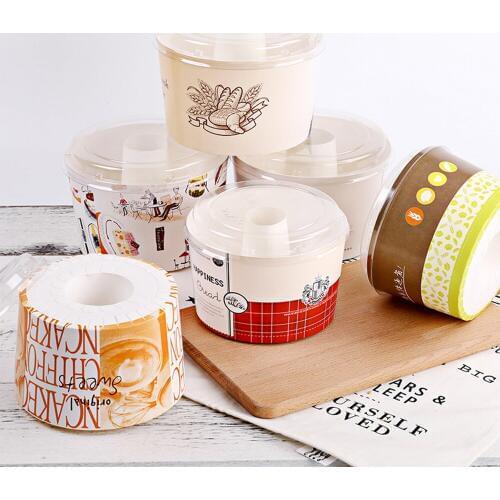 10pcs Large hollow round chiffon cake mould package Paper cake mold baking tool easy to release Bakery packaging