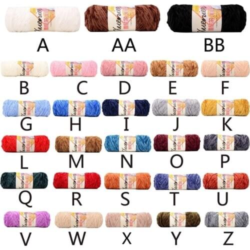 100g Chenille Velvet Yarn Wram Solid Color Hand-Knitted Thick Crochet Thread