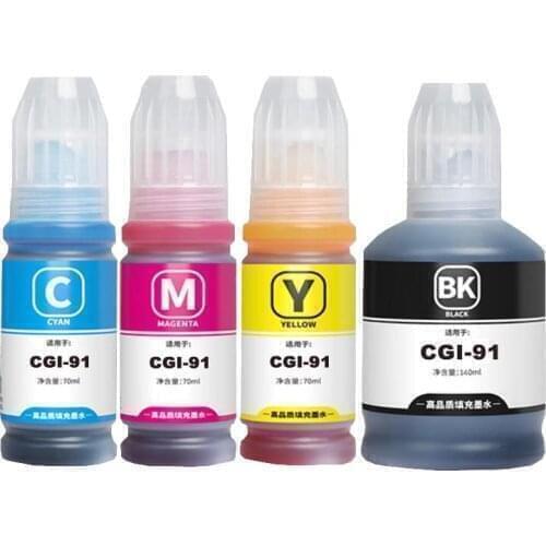 4B+2C+2M+2Y Bottled Ink GI-91 BK C M Y For Canon PIXMA G1920 G2920 Printer