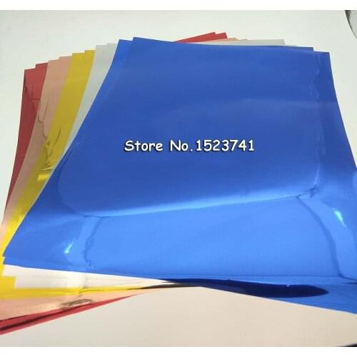 50 Pcs 20x29Cm A4 Hot Stamping Foil Paper Laminator Laminating Transfere Laser Printer Business Card Gold Silver Green Red Blue
