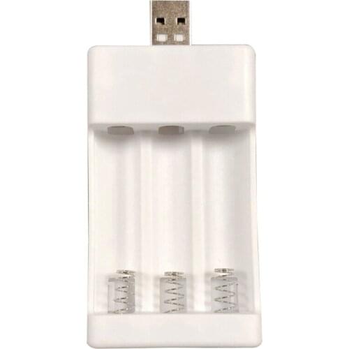 USB Battery Charger Adapter, Three Charging Docks, Suitable for No. 5 and No. 7 Batteries