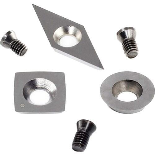 Promotion! 3Pcs Tungsten Carbide Cutters Inserts Set For Wood Lathe Turning Tools(Include 11Mm Square With Radius,12Mm Round,28X