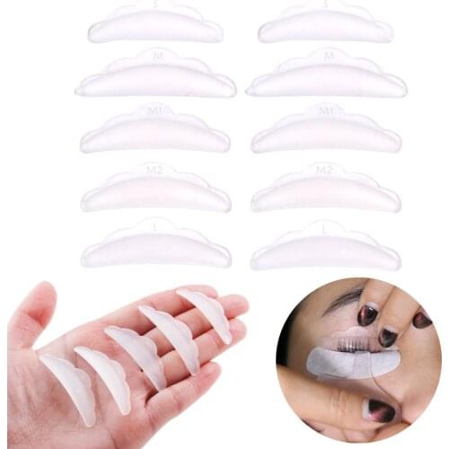 5 Pairs Curlers Curl Silicone Pads Eyelash Extension Lifting Y Shape Eye Lash Brush Clean Comb Recycling Makeup Applicator Tools