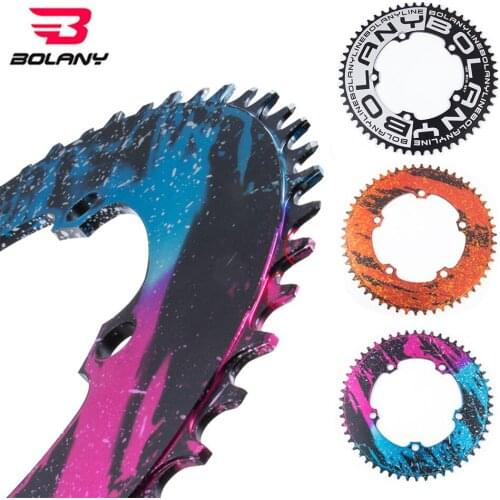 BOLANY 130BCD Cycling Chain Wheel 8 9 10 11 Speed 54T 56T for Folding Bike Road Bicycle Aluminum Alloy Colorful Crank Tooth