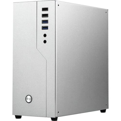Mini ITX Computer Case All Aluminum Soft HTPC Office Single Slot PCIE Desktop Case