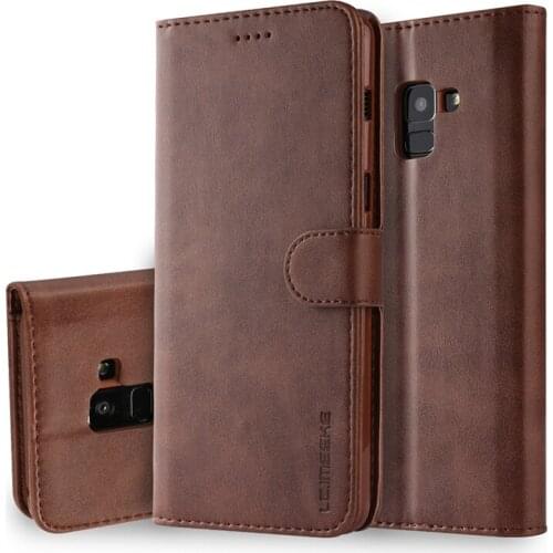 For Samsung A8 A6 A7 A9 2018 Case Leather Vintage Phone Case On Sasmung Galaxy A8 Plus J4 J6 plus 2018 Case Flip Wallet Case