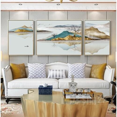 EECAMAIL Modern Light Luxury Full Diamond 5D Triptych 2019 New Living Room Bedroom Home Point Drill Cross Stitch Diamond Embroid