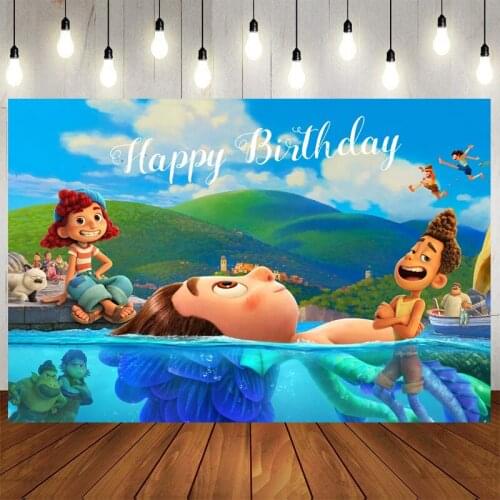 Disney Summer Friendship Day Birthday Background Cloth Tapestry Luca Birthday Kid Baby Party Decoration Photography Background