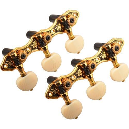 KD Classical Guitar Tuning Peg Flamenco Machine Heads Gold Plated Guitar Peg Tuner Professional Guitar Parts Accessories